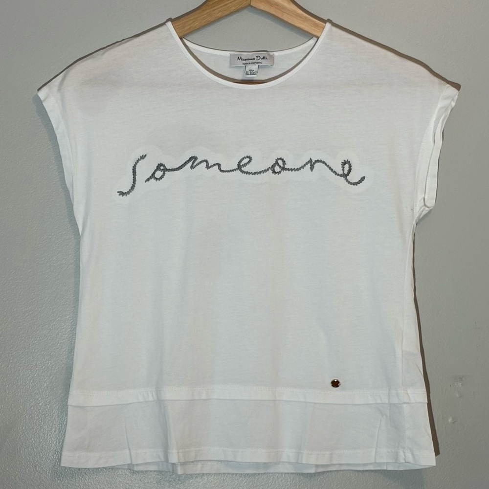 Massimo Dutti White T-Shirt Size 11-12 Y